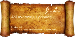 Jaloveczky Leander névjegykártya